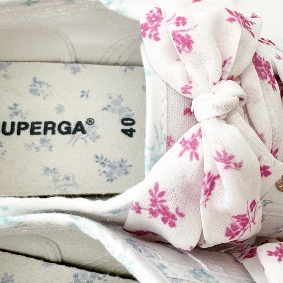 SUPERGA Floral Canvas Low Top Sneakers - Picture 9 of 12